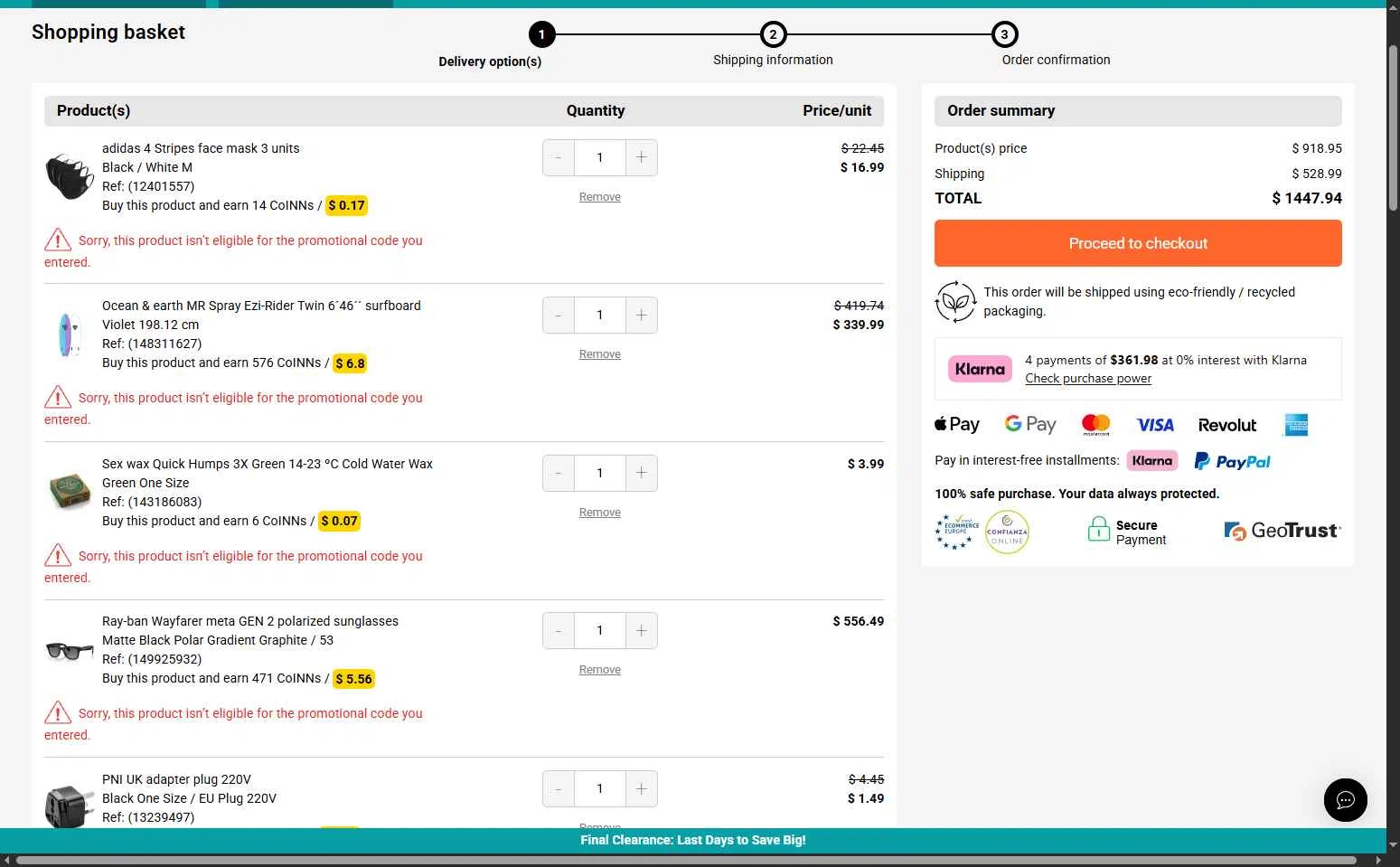 Diveinn checkout page showing Diveinn promo code box | Screenshot taken by SimplyCodes community member on Feb 6, 2026