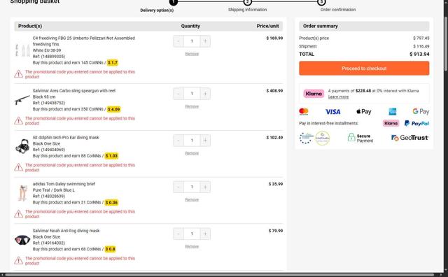 Diveinn checkout page showing Diveinn promo code box | Screenshot taken by SimplyCodes community member on Sep 28, 2025