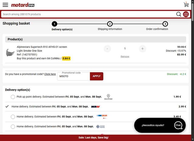 Diveinn checkout page showing Diveinn promo code box | Screenshot taken by SimplyCodes community member on Aug 31, 2025