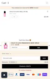 DLA Cosmetics coupon verification screenshot