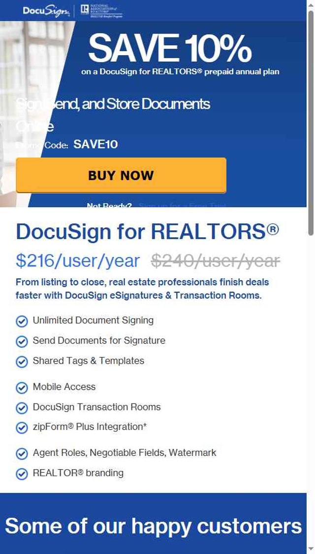 DocuSign Promo Codes (2 Verified) - 10% Off w/Code Jun 2025