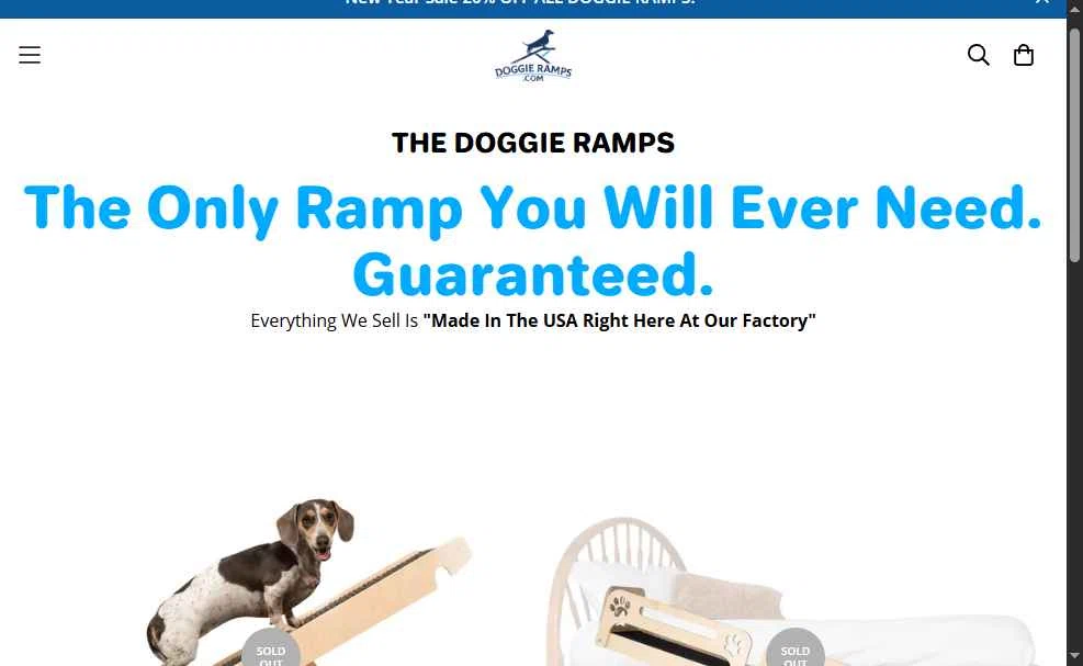 Doggie Ramps checkout page showing Doggie Ramps promo code box | Screenshot taken by SimplyCodes community member on Jan 8, 2026