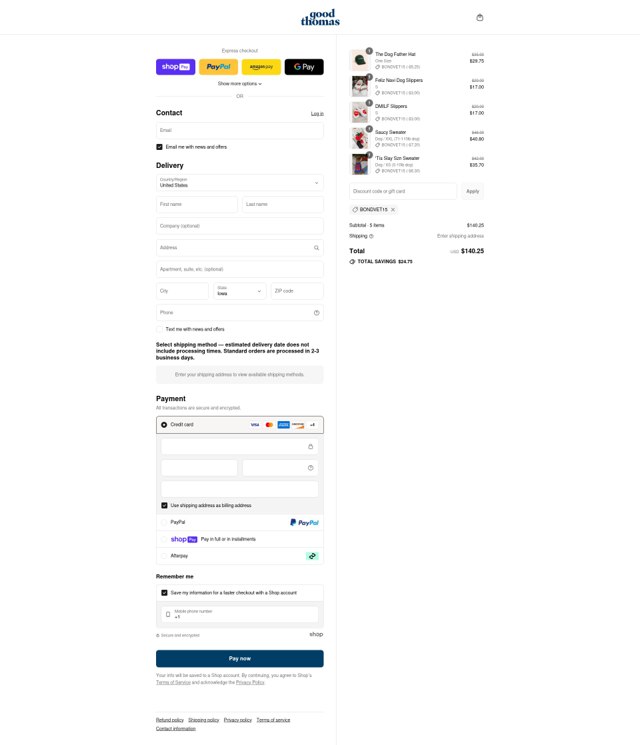 Dog Threads checkout page showing Dog Threads promo code box | Screenshot taken by SimplyCodes community member on Jul 6, 2025