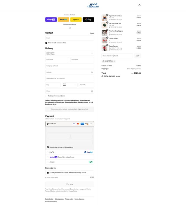Dog Threads checkout page showing Dog Threads promo code box | Screenshot taken by SimplyCodes community member on Jul 20, 2025