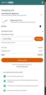 HEALTHYBF25 coupon verification screenshot