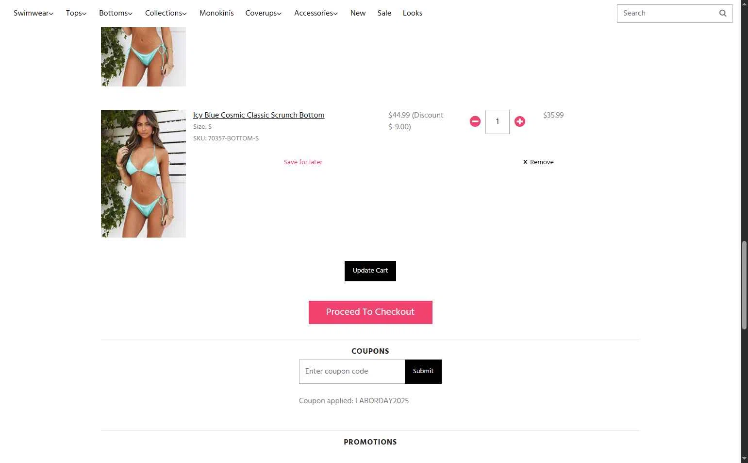DOLL checkout page showing DOLL coupon code box | Screenshot taken by SimplyCodes community member on Aug 28, 2025
