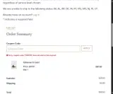 TREAT15 coupon verification screenshot