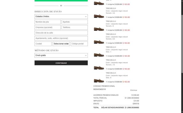 Donald Pliner checkout page showing Donald Pliner coupon code box | Screenshot taken by SimplyCodes community member on Sep 5, 2025