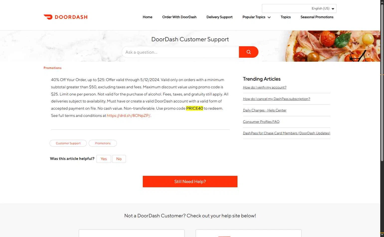 DoorDash Dasher checkout page showing DoorDash Dasher promo code box | Screenshot taken by SimplyCodes community member on Jan 1, 2026
