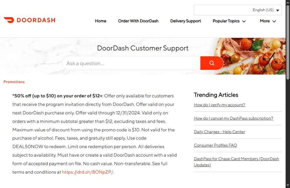 DoorDash Dasher checkout page showing DoorDash Dasher promo code box | Screenshot taken by SimplyCodes community member on Feb 5, 2026