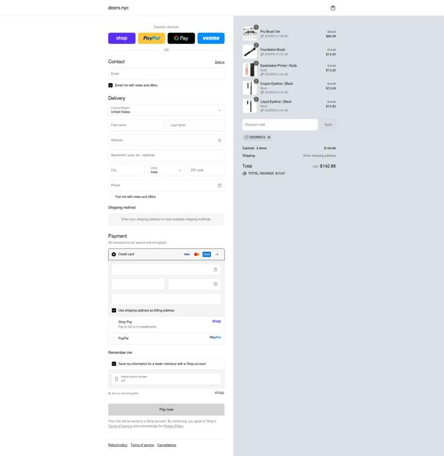 DOORS. checkout page showing DOORS. promo code box | Screenshot taken by SimplyCodes community member on Sep 15, 2025
