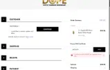 Dope THC coupon verification screenshot