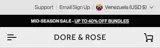 Dore & Rose US coupon verification screenshot