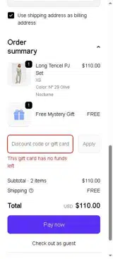 thankyou15 coupon verification screenshot