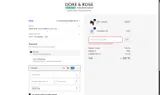 Dore & Rose US coupon verification screenshot
