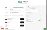 Dore & Rose US coupon verification screenshot
