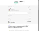 Dore & Rose coupon verification screenshot