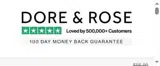 Dore & Rose coupon verification screenshot