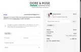 Dore & Rose coupon verification screenshot