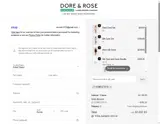 Dore & Rose US coupon verification screenshot
