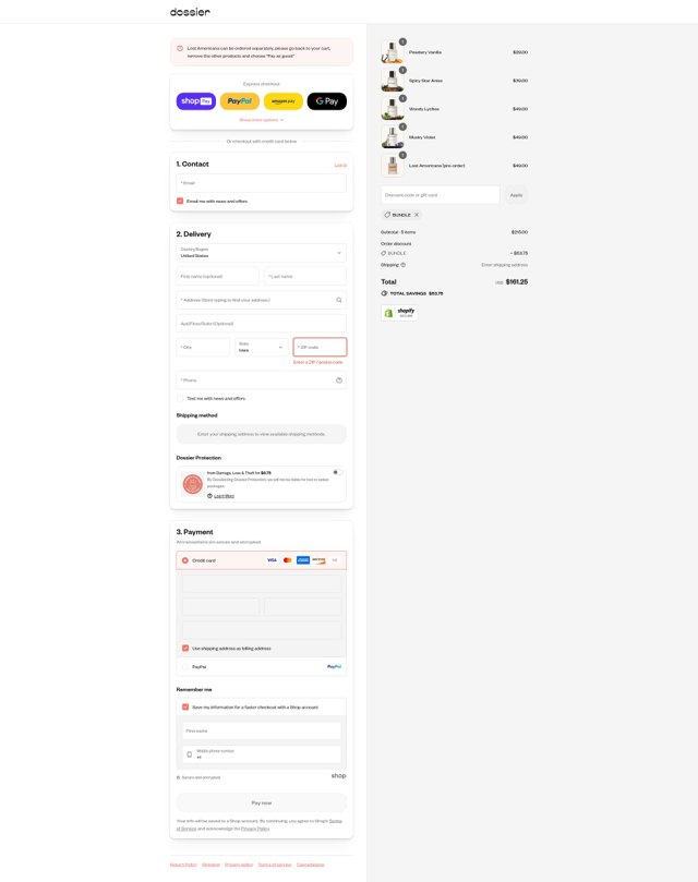Dossier checkout page showing Dossier discount code box | Screenshot taken by SimplyCodes community member on Aug 24, 2025
