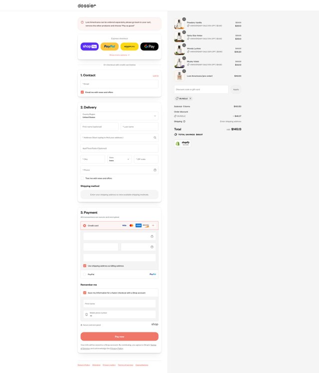 Dossier checkout page showing Dossier discount code box | Screenshot taken by SimplyCodes community member on Aug 27, 2025