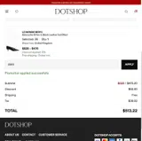 DOTSHOP coupon verification screenshot