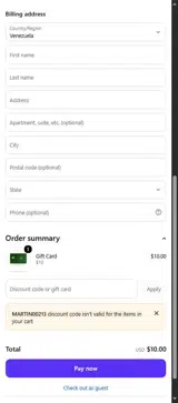 douxds coupon verification screenshot