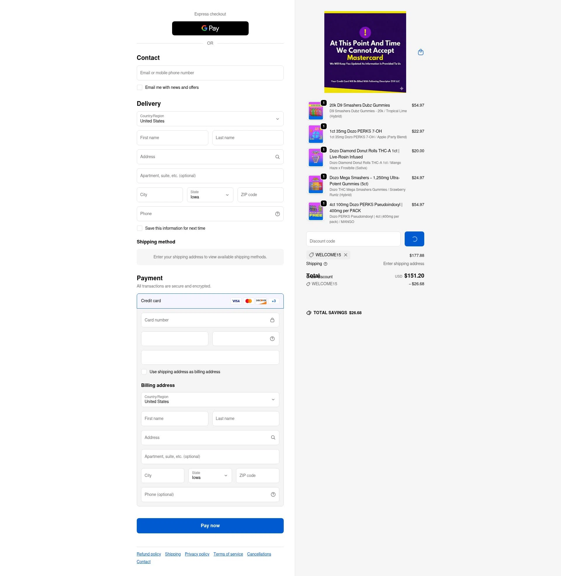 Dozo checkout page showing Dozo coupon code box | Screenshot taken by SimplyCodes community member on Feb 9, 2026