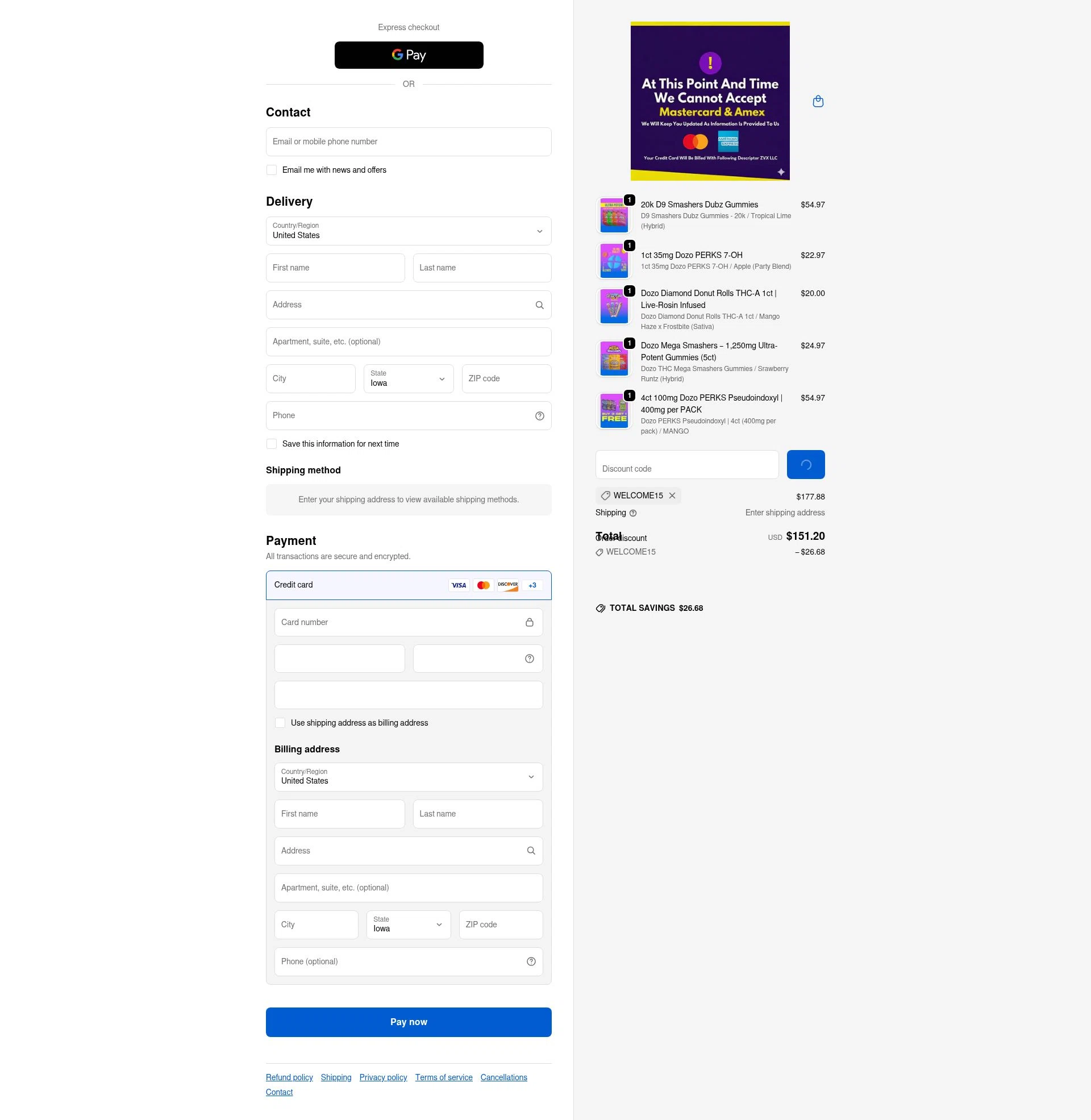 Dozo checkout page showing Dozo coupon code box | Screenshot taken by SimplyCodes community member on Feb 13, 2026