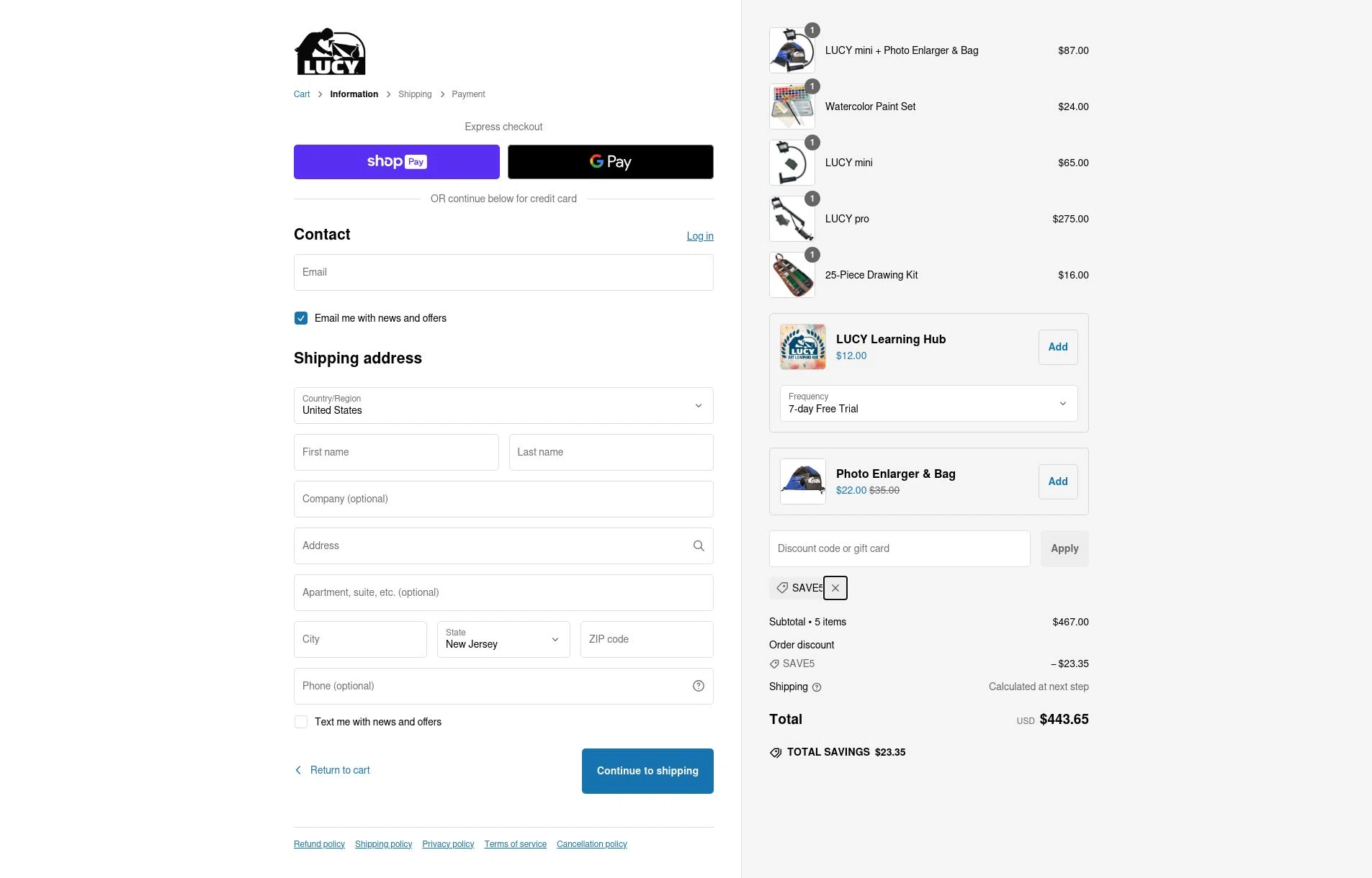 where to use Drawlucy promo code box