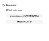 MYCOZYGLAM coupon verification screenshot