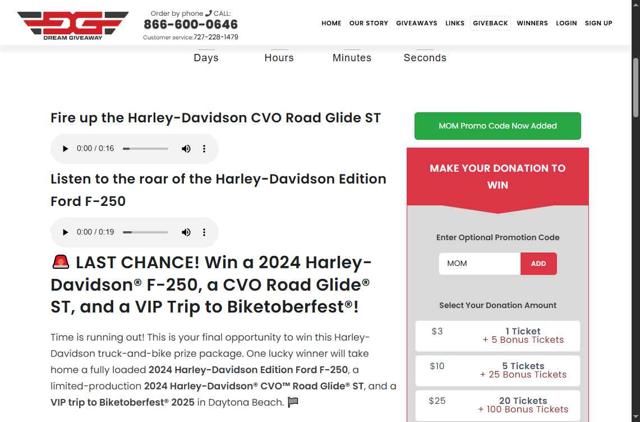 Dream Giveaway checkout page showing Dream Giveaway promo code box | Screenshot taken by SimplyCodes community member on Sep 3, 2025