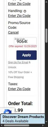 90640007335 coupon verification screenshot