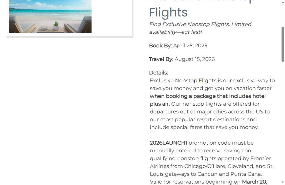 Dreams Resorts & Spas checkout page showing Dreams Resorts & Spas promo code box | Screenshot taken by SimplyCodes community member on Jul 29, 2025