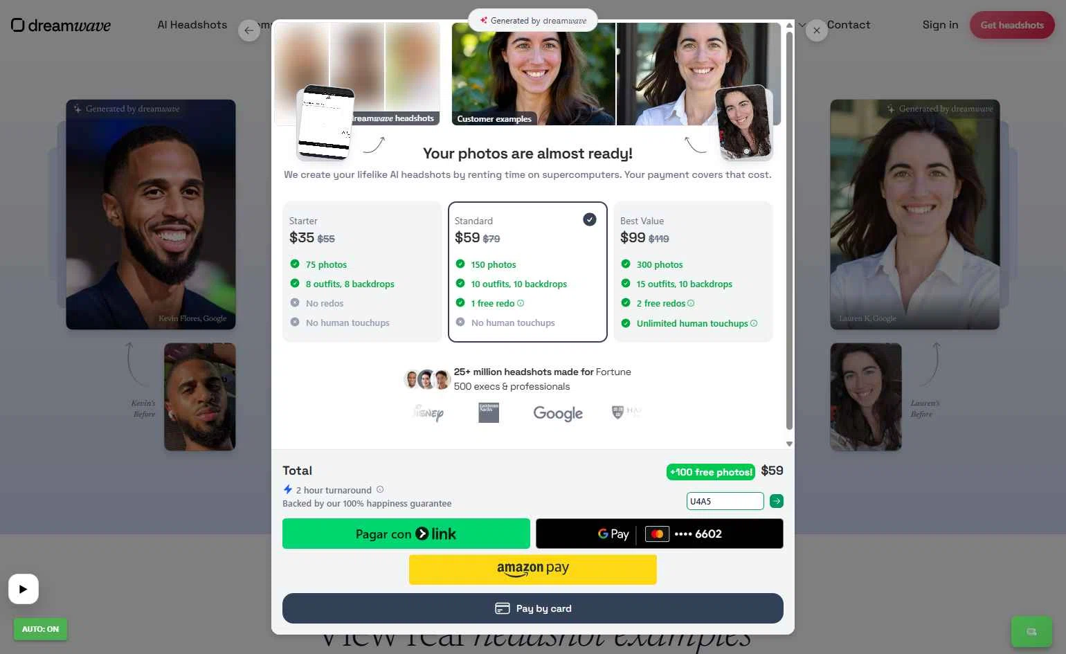Dreamwave AI checkout page showing Dreamwave AI discount code box | Screenshot taken by SimplyCodes community member on Jan 21, 2026