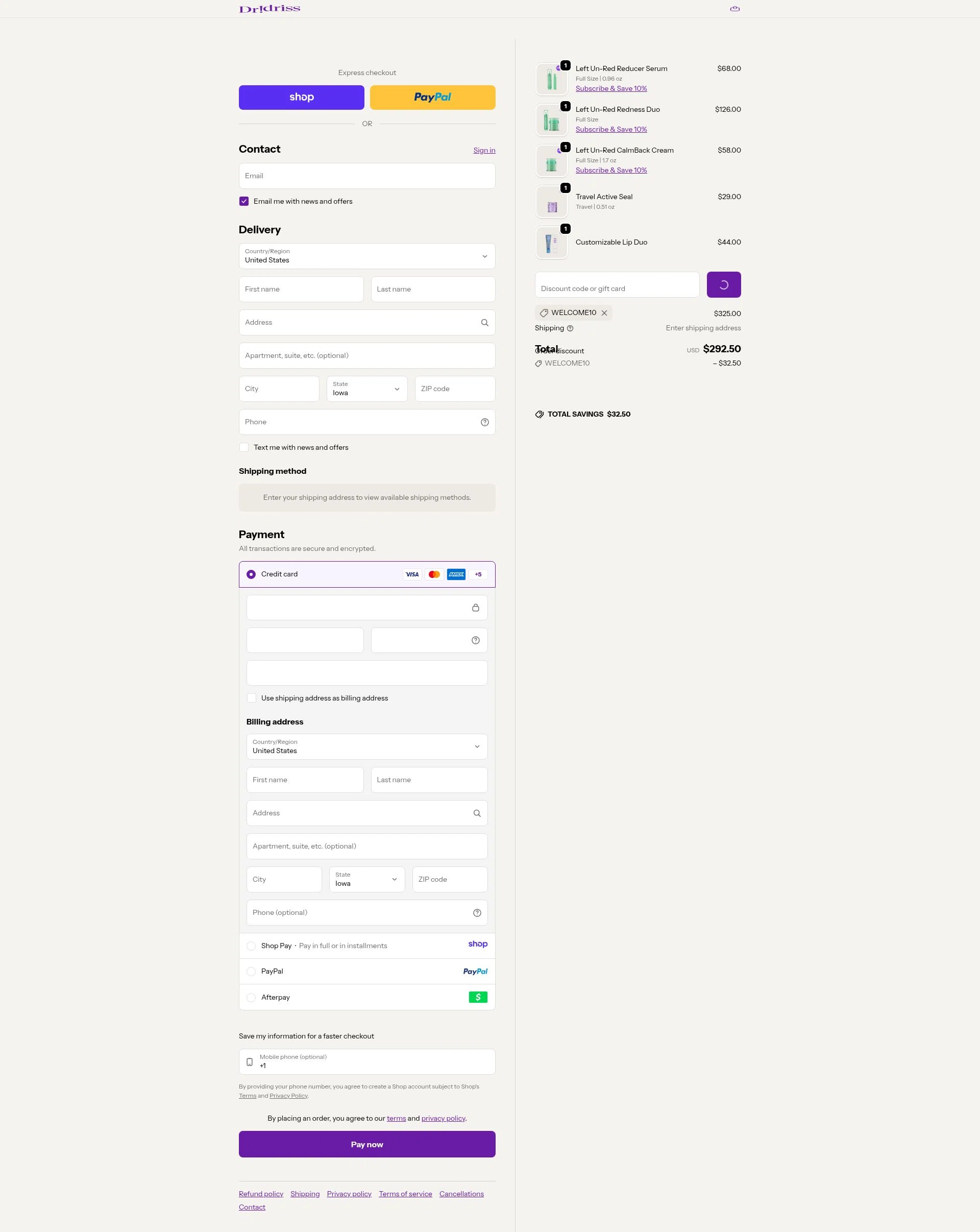 Dr. Idriss checkout page showing Dr. Idriss discount code box | Screenshot taken by SimplyCodes community member on Jan 12, 2026