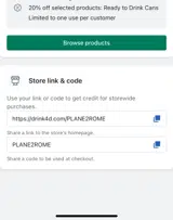PLANE2ROME coupon verification screenshot