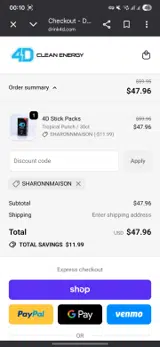 SHARONNMAISON coupon verification screenshot
