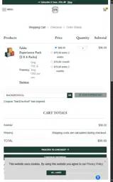 BACK2SCHOOL coupon verification screenshot