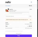 Drink Nello coupon verification screenshot