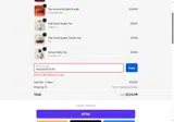 Sensori coupon verification screenshot