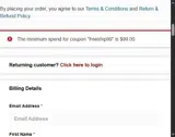 D&R Marine coupon verification screenshot