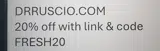 FRESH20 coupon verification screenshot