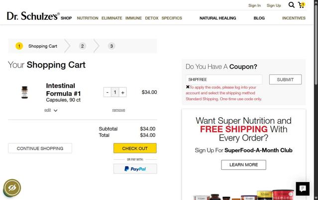 Dr. Schulze's checkout page showing Dr. Schulze's promo code box | Screenshot taken by SimplyCodes community member on Sep 9, 2025