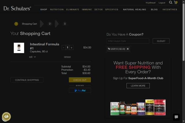 Dr. Schulze's checkout page showing Dr. Schulze's promo code box | Screenshot taken by SimplyCodes community member on Sep 9, 2025