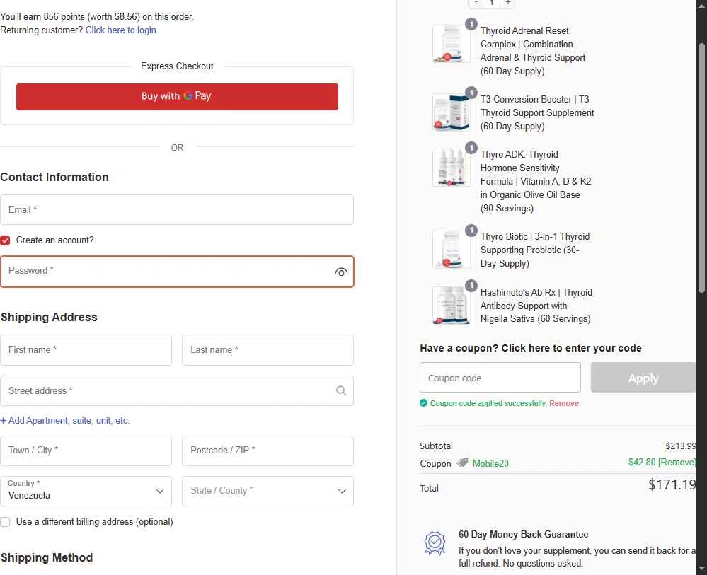 Dr. Westin Childs checkout page showing Dr. Westin Childs coupon code box | Screenshot taken by SimplyCodes community member on Nov 27, 2025