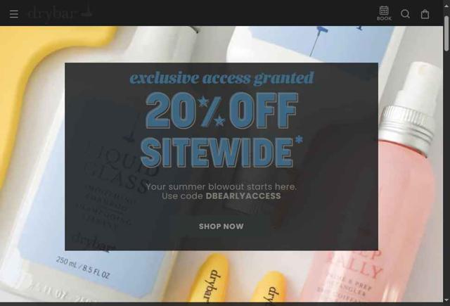 Drybar checkout page showing Drybar promo code box | Screenshot taken by SimplyCodes community member on Jun 28, 2025