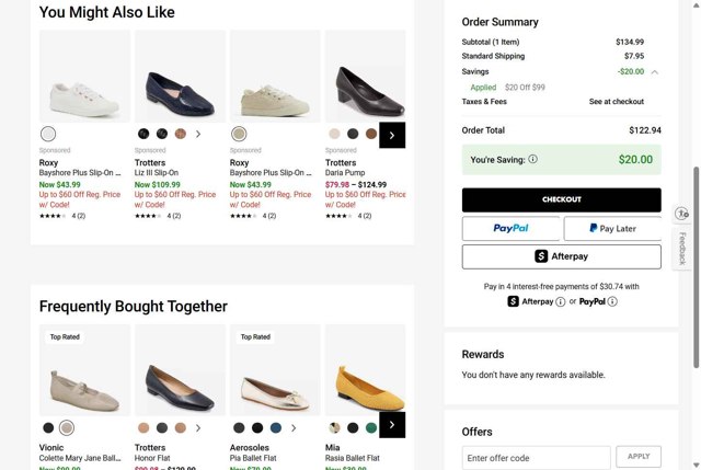 DSW checkout page showing DSW promo code box | Screenshot taken by SimplyCodes community member on Aug 24, 2025