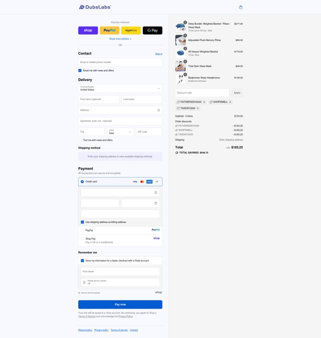 Dubslabs checkout page showing Dubslabs coupon code box | Screenshot taken by SimplyCodes community member on Sep 10, 2025